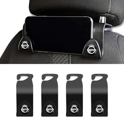 4pcs Car Interior Seat Headrest Back Hanger Storage Hooks For Nissan Qashqai Micra X-TRAIL Nismo GTR Tiida Juke TEANA Rogue Note