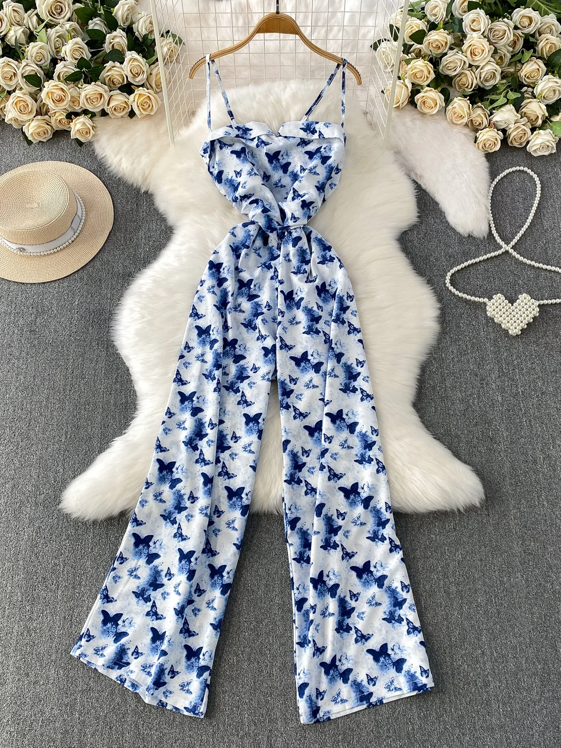 

Print ter Pants Women's Autumn Winter Slimming High Waist Wide Leg Pants Comfortable Casual Suit