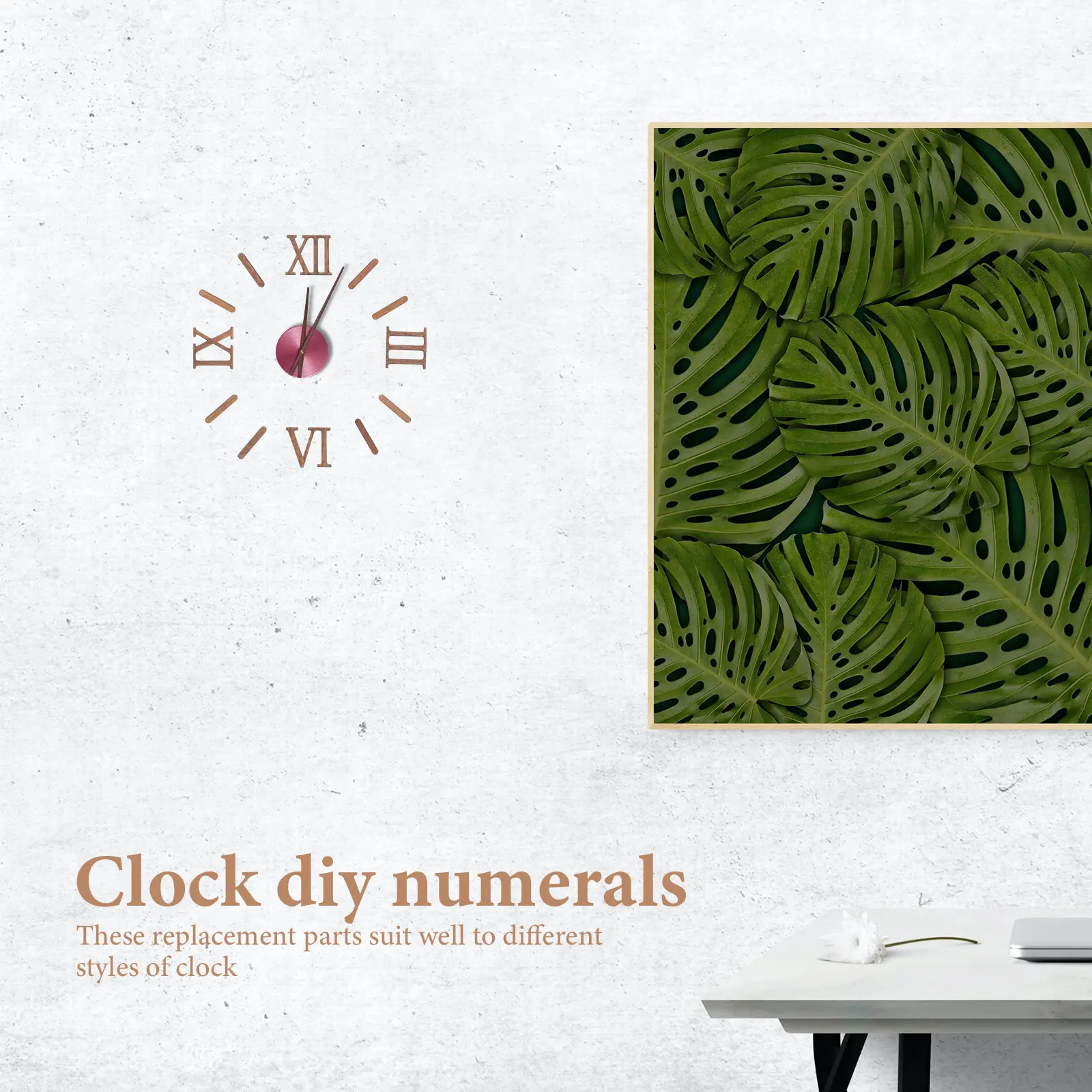 Roman Numeral Wall Clock Accessories 9 Inch B Strips Silent Movement Parts Home Decor Replacement Kit Clock Numbers DIY