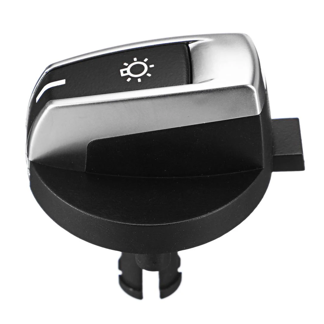 1Pcs Car Headlight Switch Knob Buttons For-BMW 5/7 Series X3 X4 F01 F02 F03 F10 F18 F07 F06 F25 F26 Black