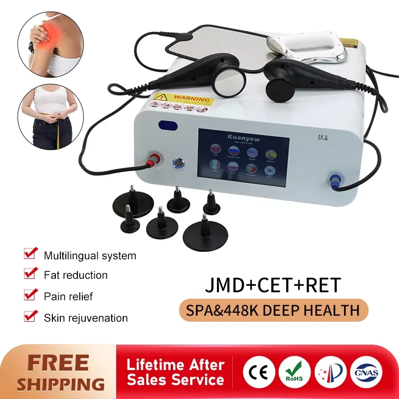 

448KHz INDIBA Tecar Therapy Machine CET RET RF Face Lifting Skin Rejuvenation Pain Relief Weight Loss Burner Slimming Device
