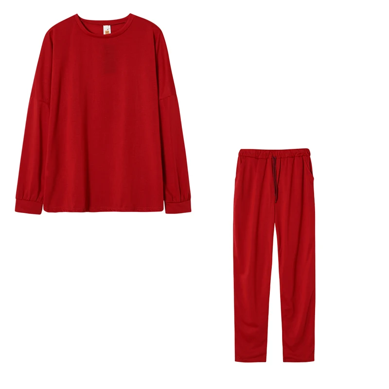 Herbst-Langarmhose für Damen Locker Lässig Einfarbig Bequeme Passform Neuer Stil Anzug – Detail 26