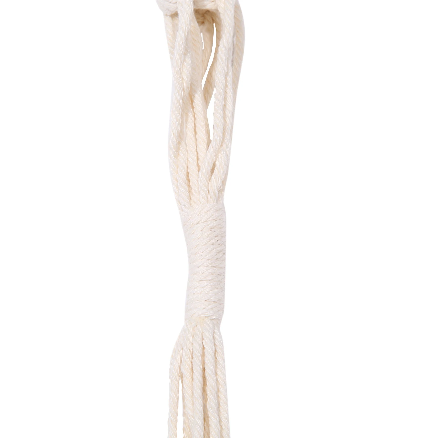 3X Macrame Double Plant Hanger Indoor Outdoor 2 Tier Hanging Planter Cotton Rope 4 Legs 67 Inch-B61B