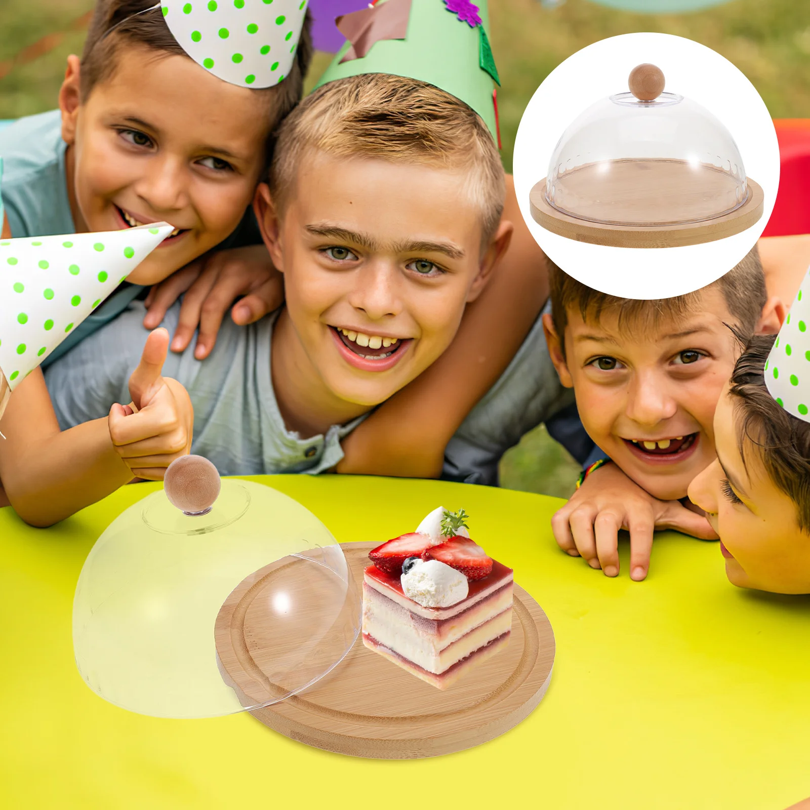 

Butter Dish with Lid Transparent Glass Dome Decorative Cake Tray Cheese Serving Platter Appetizer Dessert Fruit Display Server