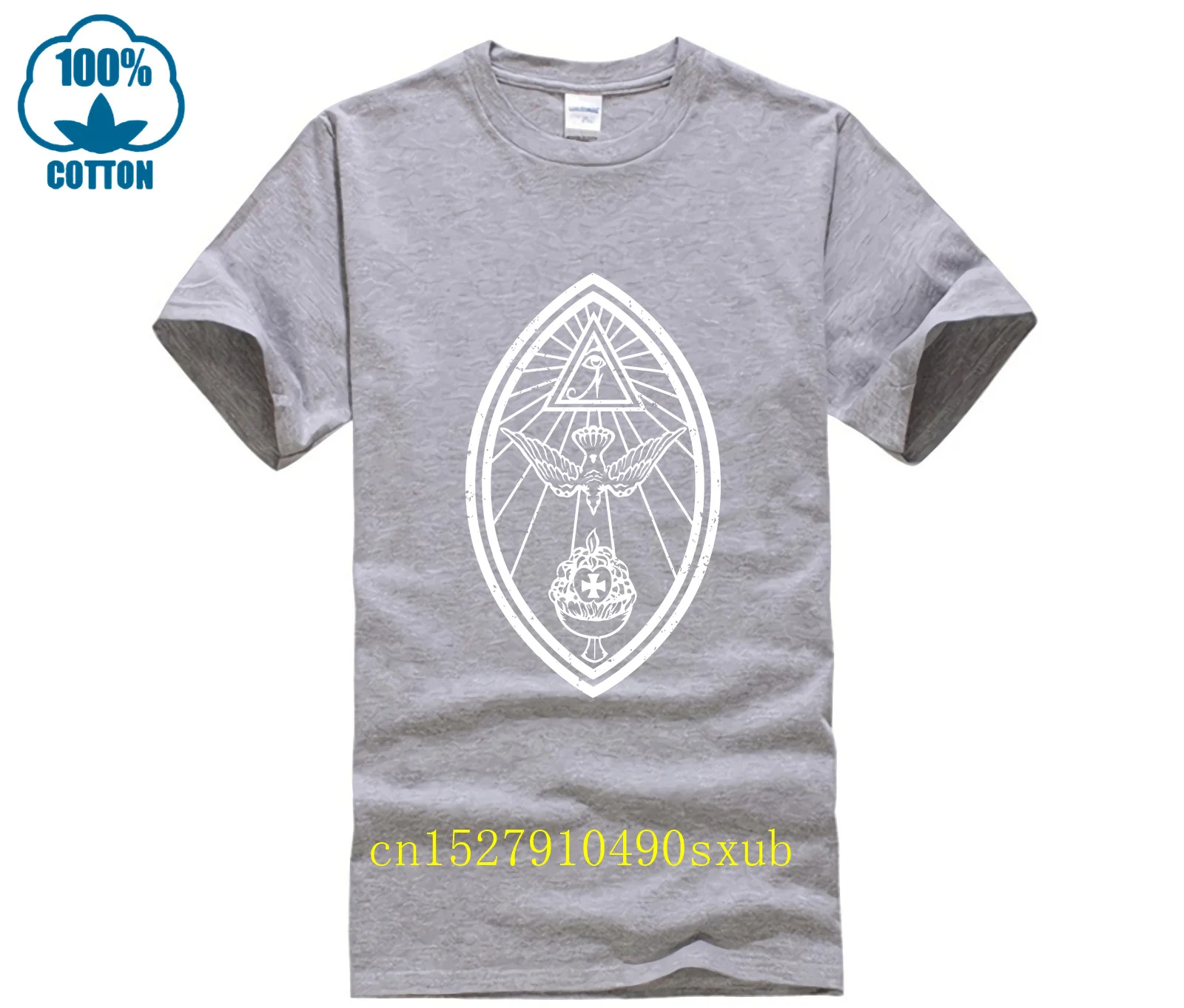 T Shirts Short fashion men ORDO TEMPLI ORIENTIS OTO SIGN Church 666 Satan Aleister Crowley Circle Printed casual T shirt