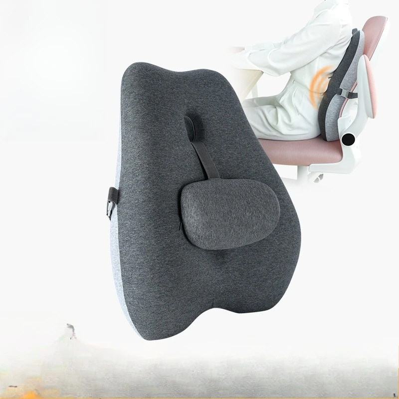 

Эргономичная поясничная подушка для стула — подушка для поддержки спины из пены с эффектом памяти, сшитая конструкция, полиэфирная ткань