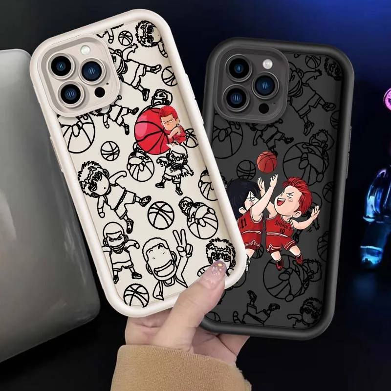 

Slam Dunk Anime For Apple iPhone 16 15 14 13 12 11 Pro Max Plus Eye Ladder Soft TPU Silicone Cover