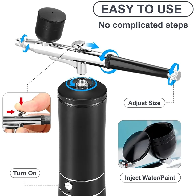 75STO-New Airbrush KIT Cordless Rechargeable Compressor Airbrush Set, Automatically Handles Model Painting, Nails, Makeup