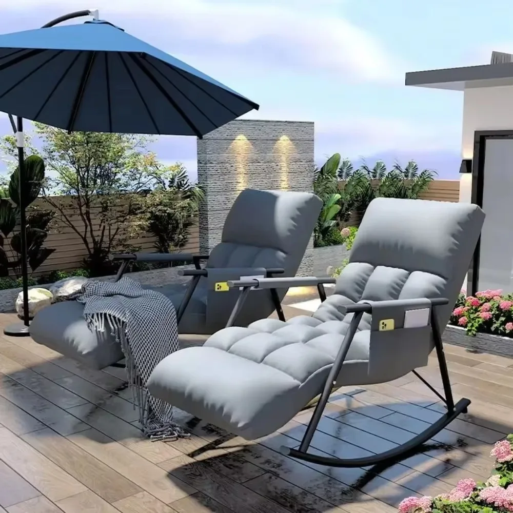 Rocking Chair Lazy Recliner 5 Types Angle Adjustment Detachable Washable Technology Chair for Living Room and Garden image 2