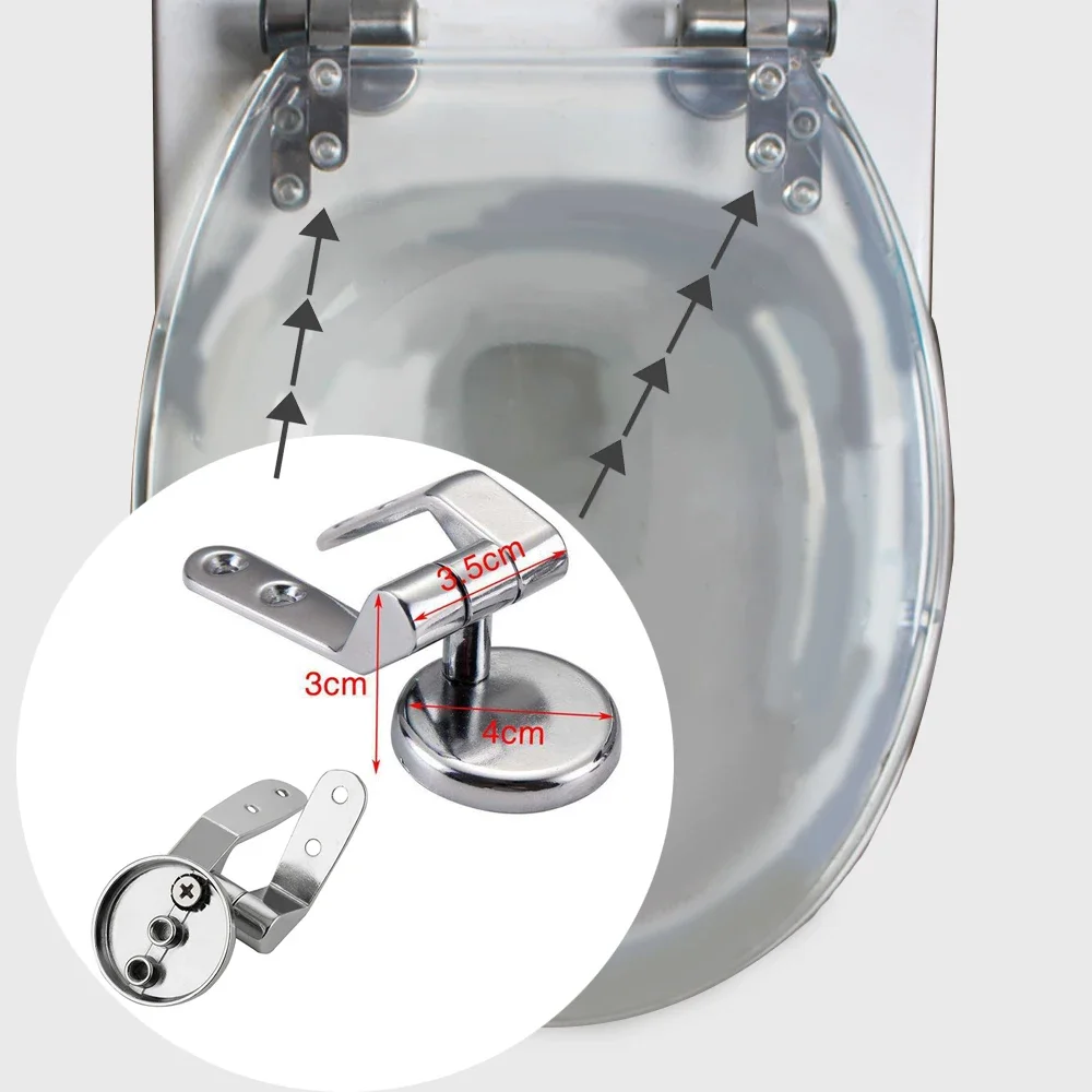 

1 Set Stainless Steel Seat Hinge flush toilet cover mounting connector toilet lid hinge mounting fittings Replacement Parts