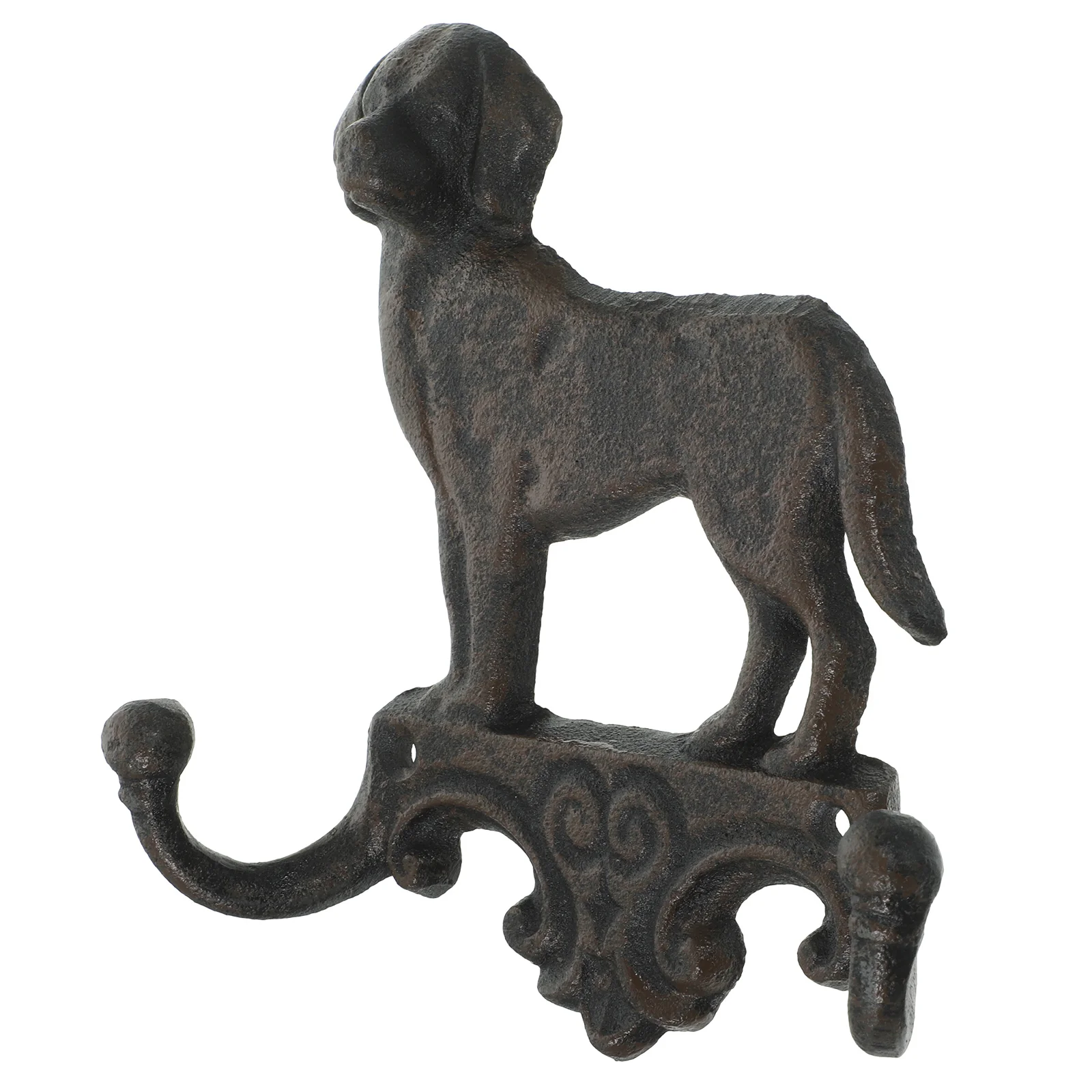 

American Country Style Retro Double Hook Animal Shape Cast Iron Craft Decorative Garden Kitten Vintage Wall Hooks Hanging Coat