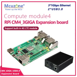 Raspberry Pi  CM4  3x Gbps Ethernet board, HDMI RTL8153 GIGA USB3.0, OpenWrt, Ubuntu,RPI OS