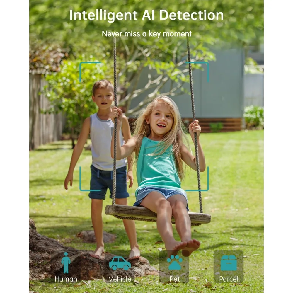 solar security cameras wireless outdoor - 4 packs, 360° view outdoor camera wireless solar powered,2.4g wifi only, spotlight/si