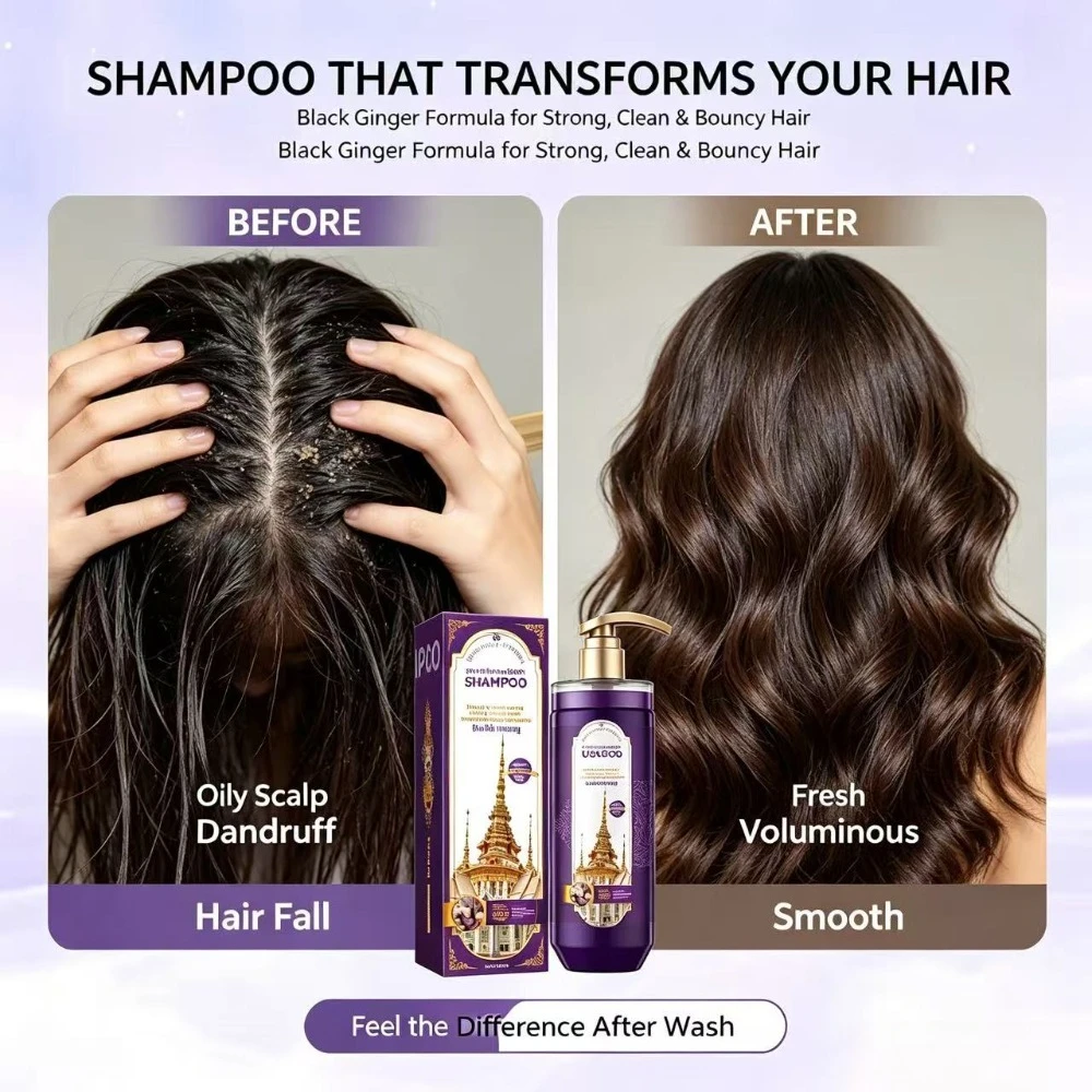 Authentic Thai USGE Black Ginger Shampoo Anti-dandruff itch relief oil control volume smoothness breakage prevention strength
