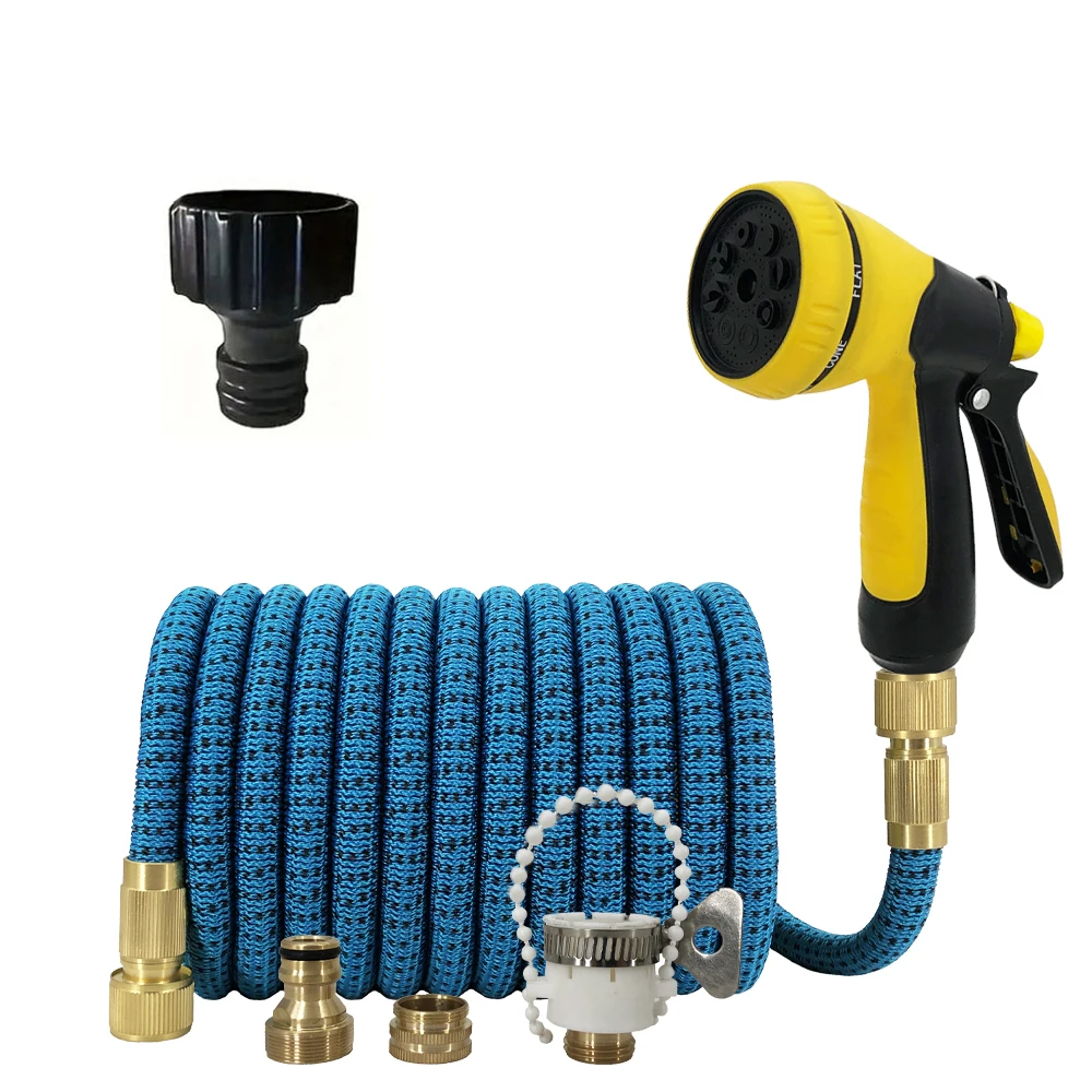 25ft-125ft  Expandable Magic Hose High Pressure Car Wash Hose With Spray Gun Set Outdoor Watering Irrigation Tool Garden Hose ﻿