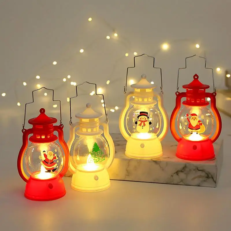 1PC Retro nafta lampka nocna Boże Narodzenie dekoracyjne wiszące latarnia mała lampa naftowa na nowy rok Navidad dekoracja domu