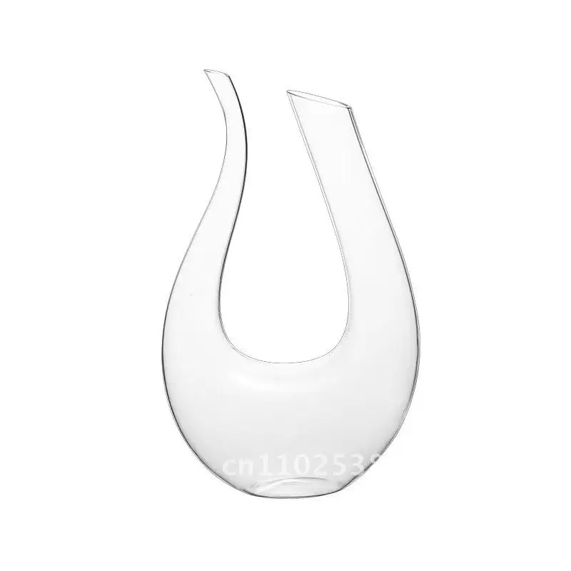 Decantador de arpa en forma de U de cristal de alta gama, aireador de vino tinto multiusos de estilo europeo colorido para el hogar y el restaurante