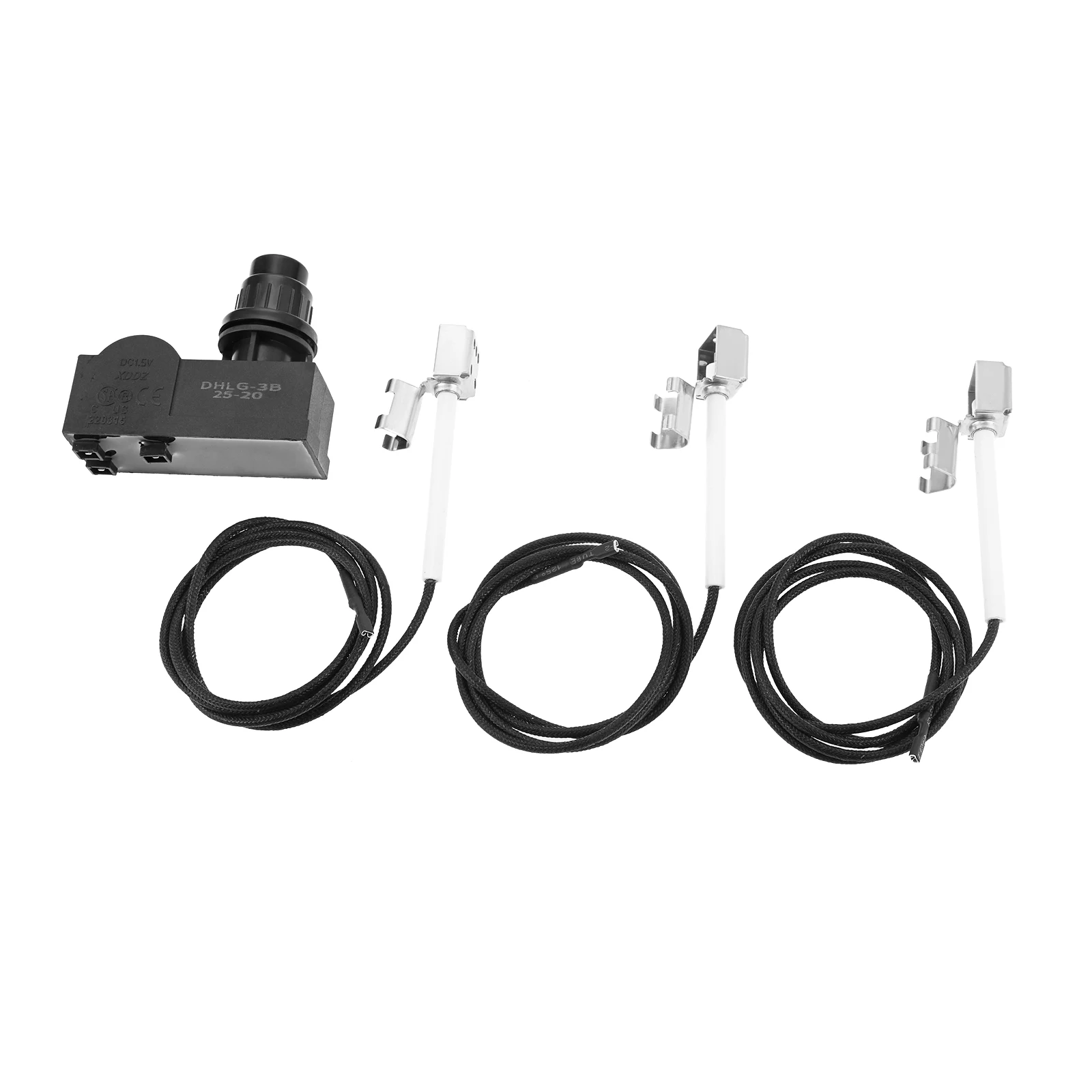 Grill Igniters for Charbroil Ignitor Replacement Kit 3 Outlets AAA Battery Push Button Electronic Ignition Module with Wires