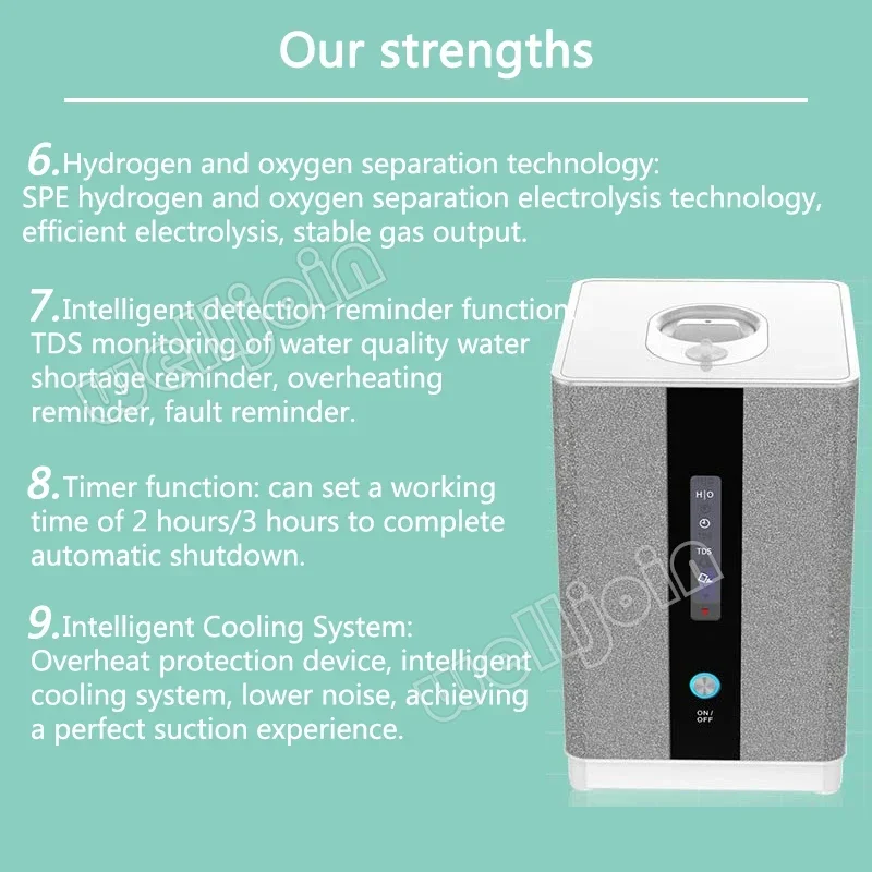 Hydrogen Generator H2 Inhalation Machine 150ml/Min 99.99% High Purity SPE/PEM portable Hydrogen water ionizer Generator 110/220V