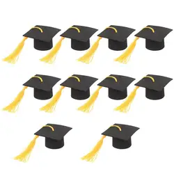 10pcs Mini Graduation Cap Doctoral Caps Mini Cute Graduation Cap Party Graduation Graduation Small Grad Hat Bottle Caps for