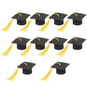 10 PCs Mini -Abschlusskappen von Promotionskappen Mini Schöne Abschlusskappe des Abschlussparty Graduiertenhuts 6 Hauptverkaufshalle des Abschlusses - №5