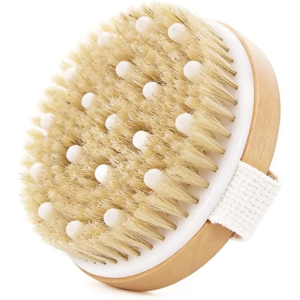 Dry Brushing Body Brush Shower Brushing Removes Dry Skin with Massage Nodes Natural Bristle Improve Skin Bathroom Accessories