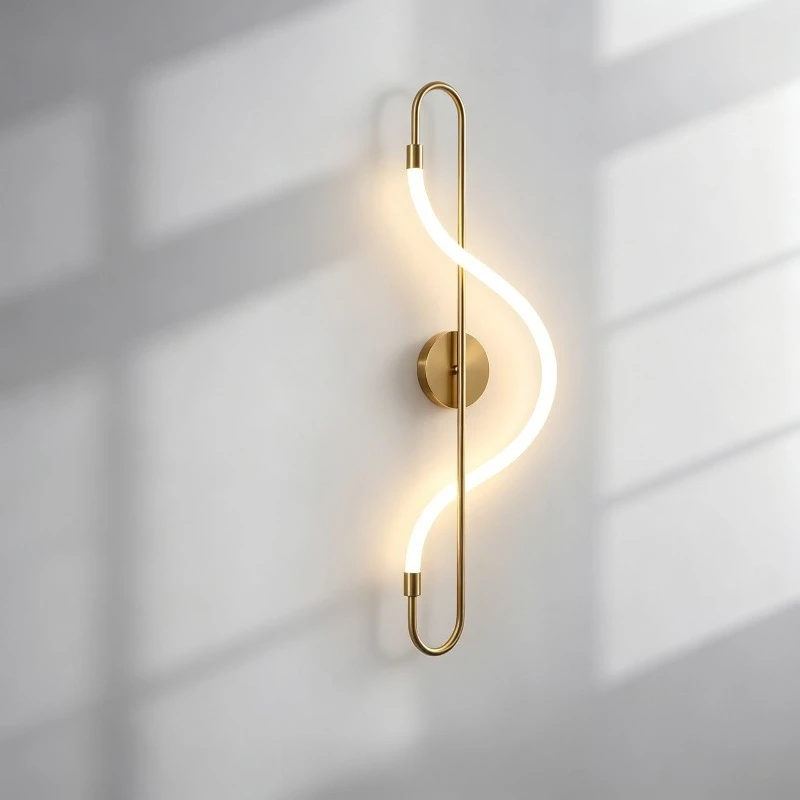 Living room music note wiring wall lamp, soft light versatile background wall staircase aisle wall hanging household lamp