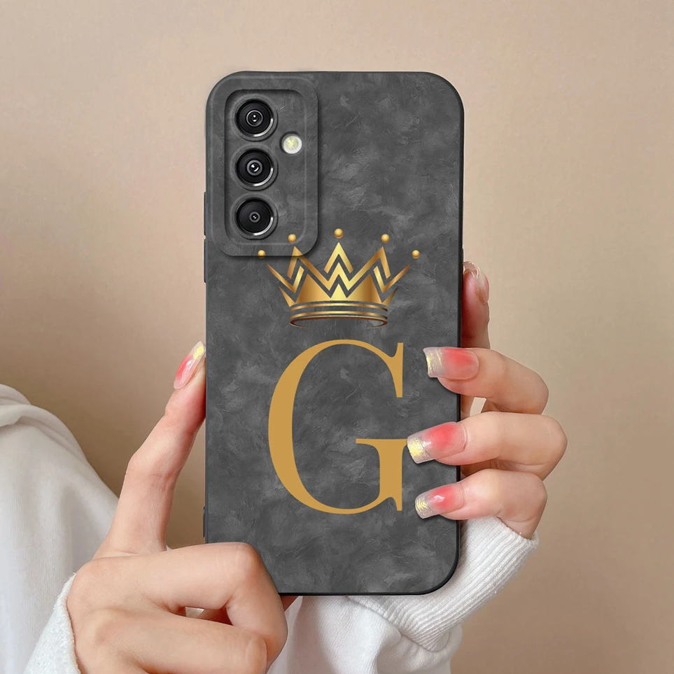 Case For Samsung Galaxy A15 A16 A14 A13 Crown Letter Soft Silicone Back Cover For SamsungA16 Funda GalaxyA15 Coque A13 A14 Cases - náhled 5
