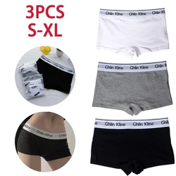 3PCS Unisex Boxer underwear women couple sports shorts cotton 100% yoga panty for female Underpants