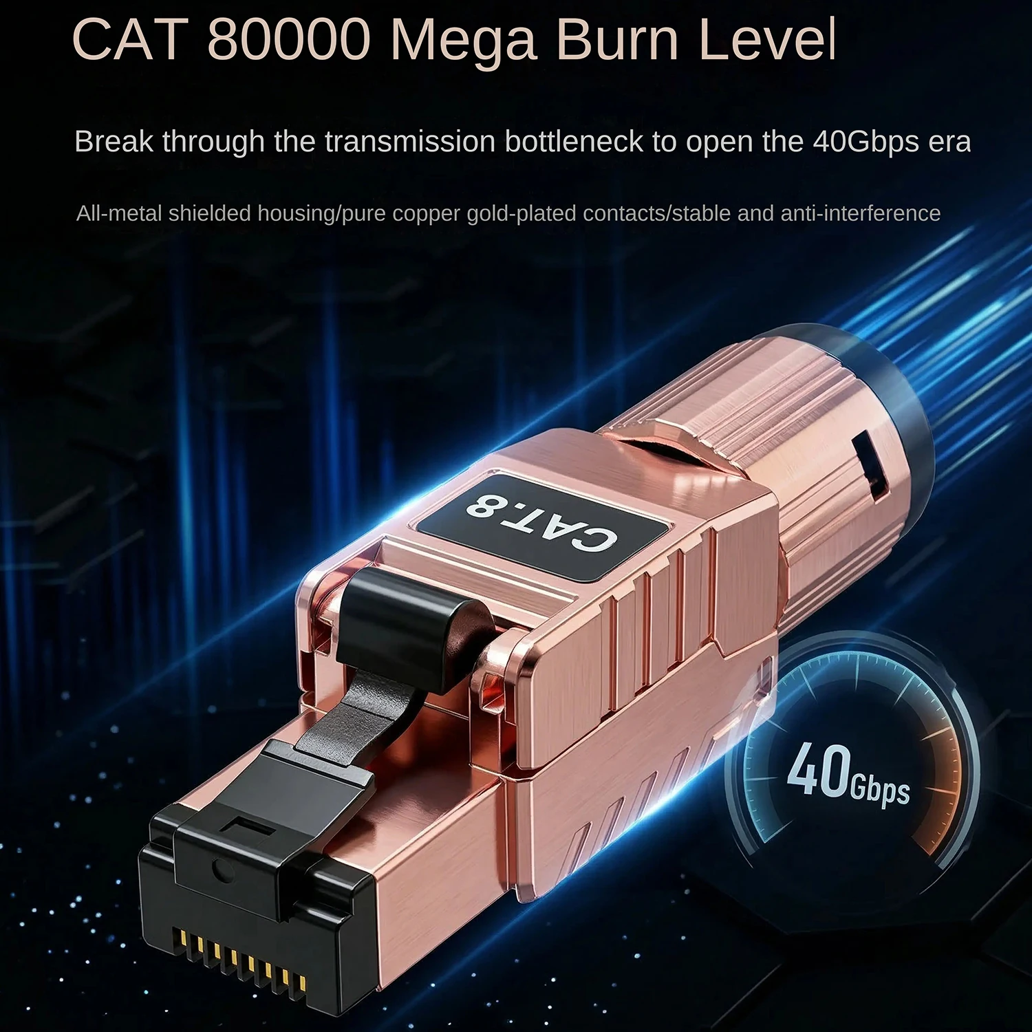4pcs YIVO XSSH High-End Audio HiFi RJ45 Gigabit Ethernet Network Jack Connector Plug CAT.6 CAT.7 CAT.8 40Gbps Telegartner