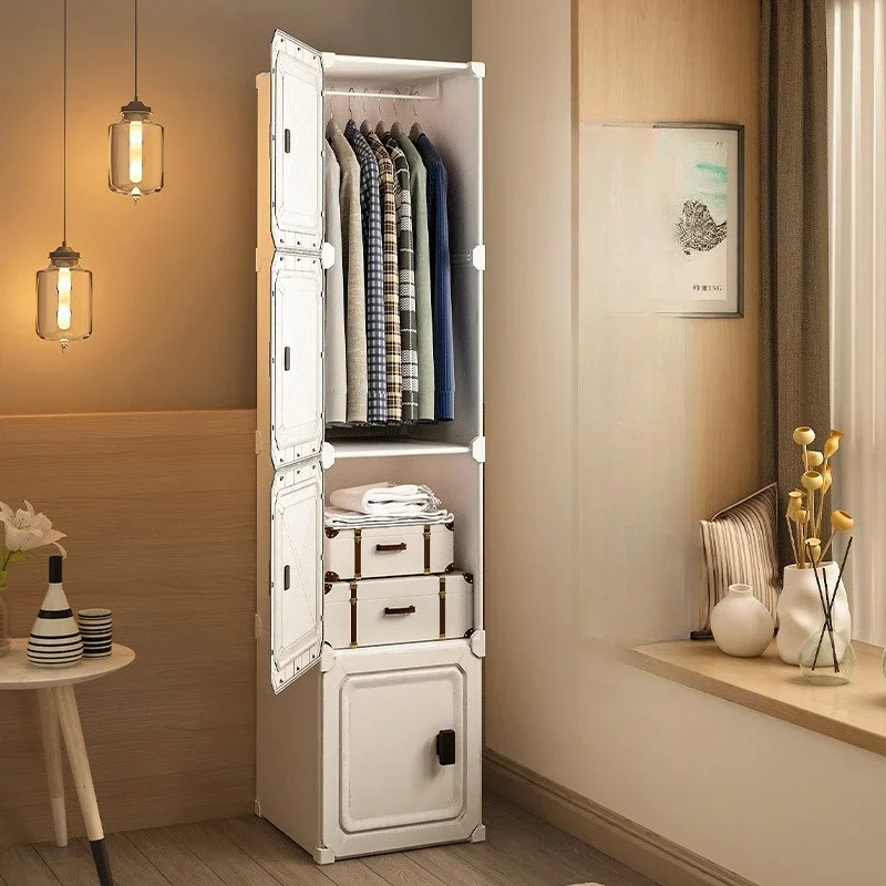 

Simple small wardrobe cloth wardrobe dustproof rental room Internet celebrity dormitory bedroom household hanging wardrobe stor