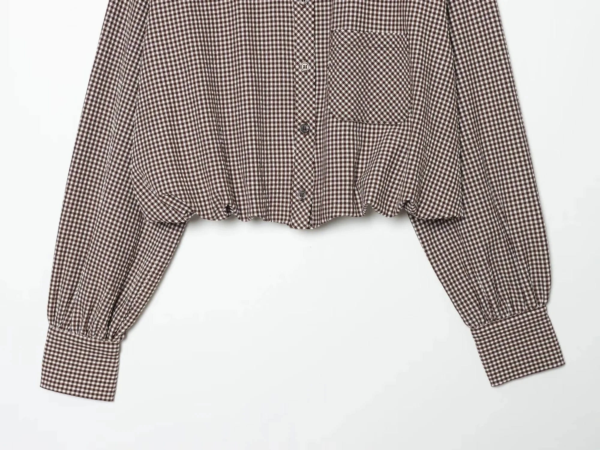 BSAY Damenmode Kariertes Hemd 2026 Frühling Neu College-Stil Revers Langarm Blusen Einreihig Schicke Damen Oberteile Mujer – Detail 21