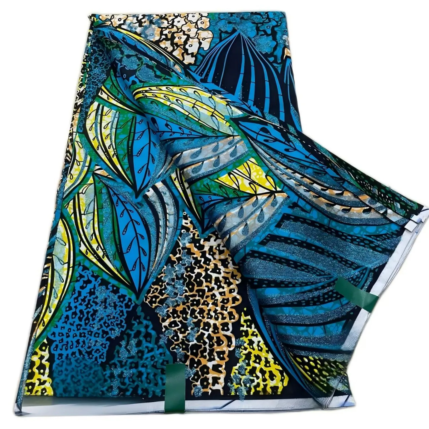 

Хит продаж: Новая высококачественная африканская ткань батик-анкара из 100% хлопка, 6 ярдов, для пошива женских праздничных платьев, блестящая ткань