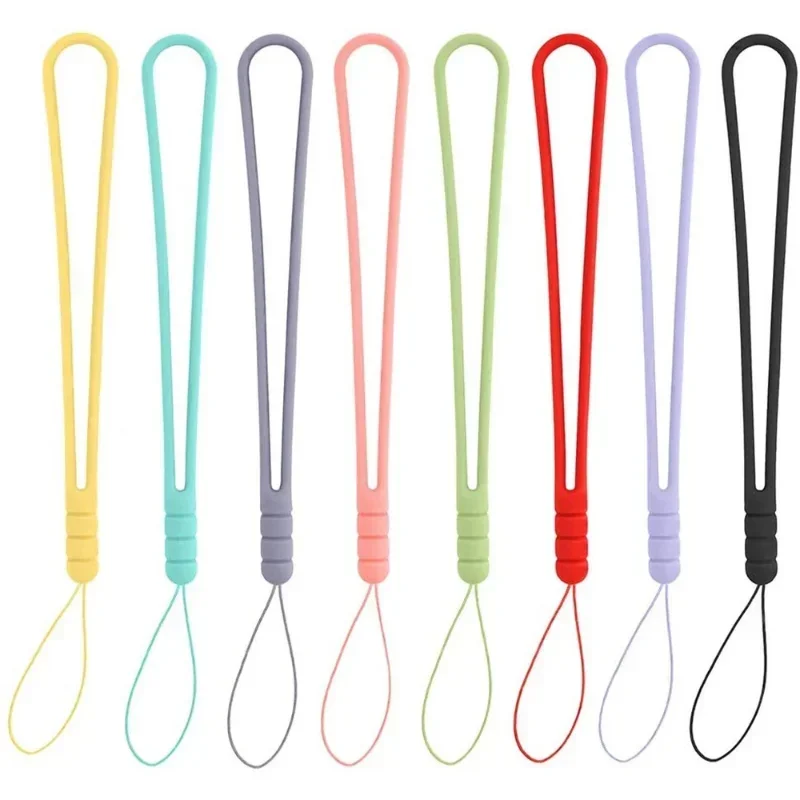 Silicone Wrist Straps Hand Lanyard For Mobile Phones Camera Keys Cord Chain Universal Anti Lost Hanging Rope Keychain