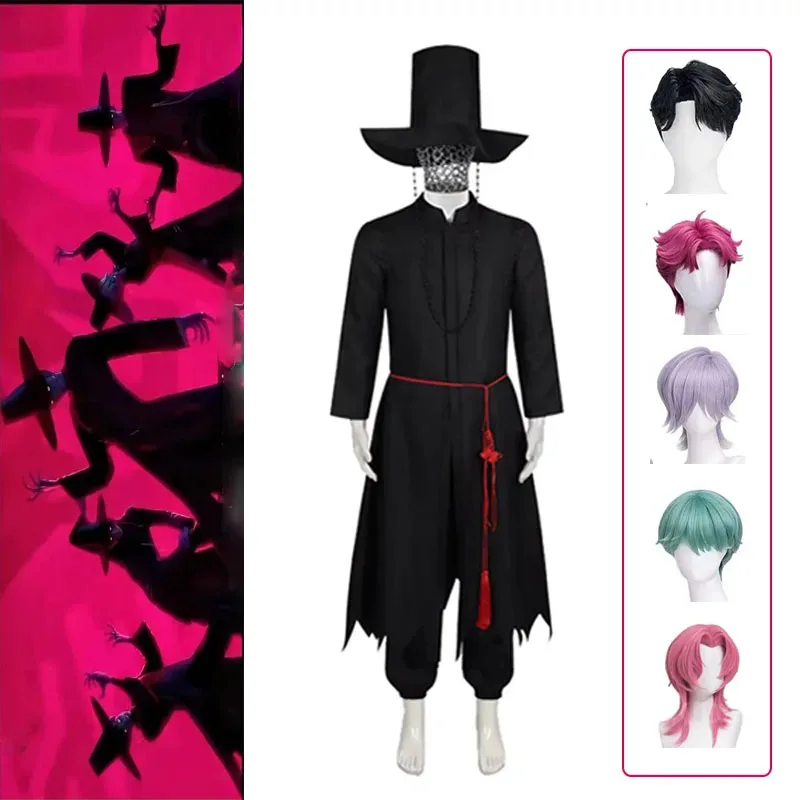 Película de Anime Demon KPOP Saja Boys Jinu Baby Abby Mystery Romance disfraz de Cosplay tu Idol batas negras uniforme Unisex Halloween