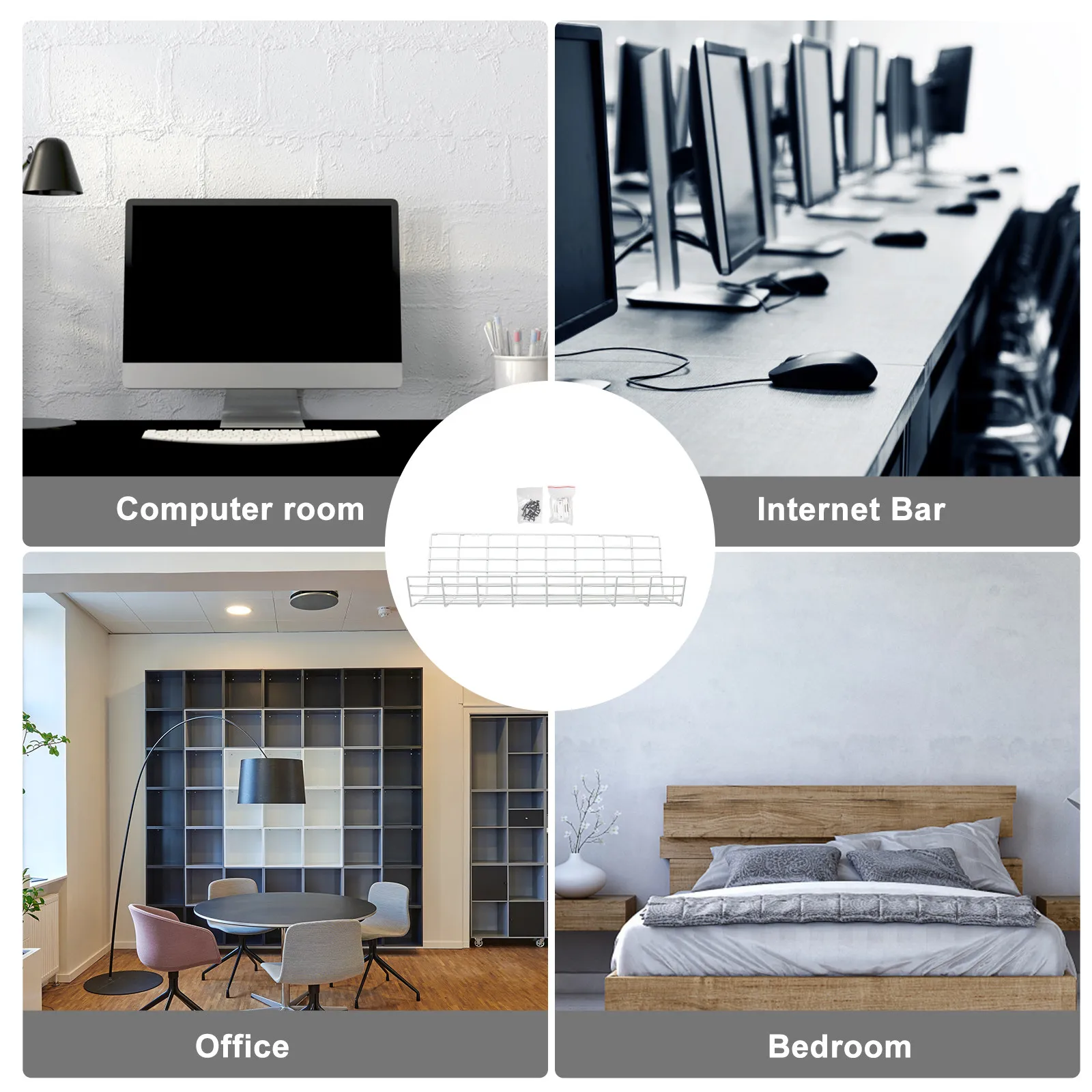 

Органайзер для кабелей и проводов на стол, 1 шт., держатель для проводов, стойка для хранения кабелей, органайзер для патч-панелей, стойки для организации проводов