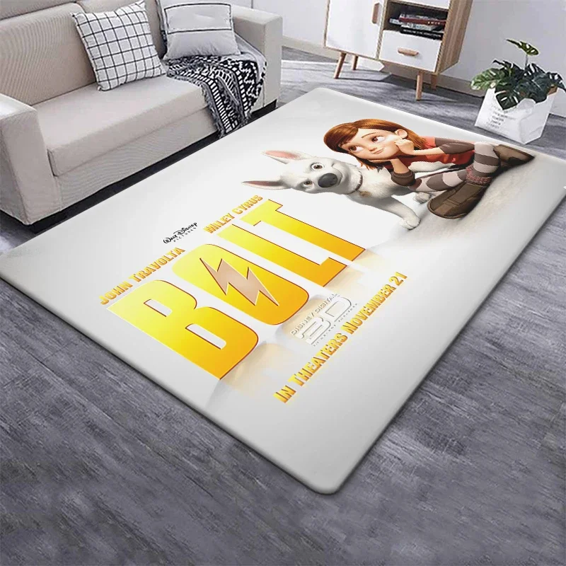 Bolt Movie Cartoon Carpet Rug for Living Room Bedroom Decoration Picnic Camp Kitchen Carpet Crawling Carpet Decoration