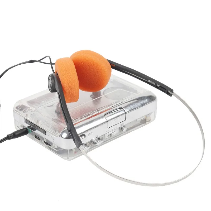 Cassette Player Portable Tape Recorder To Mp3 Full Transparent Shell USB Cassette Capture To MP3 Format Tape Music Player