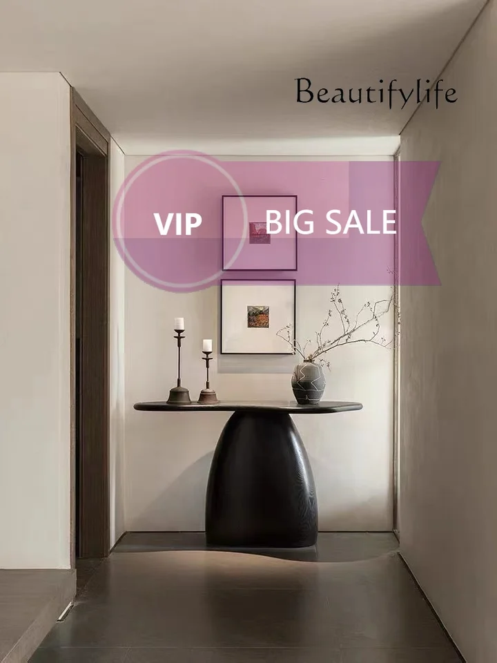 

Nl Italian Light Luxury Entrance Platform Entry Door Art Plan Entrance Table Aisle Corridor Small Size End View Decoration Tabl