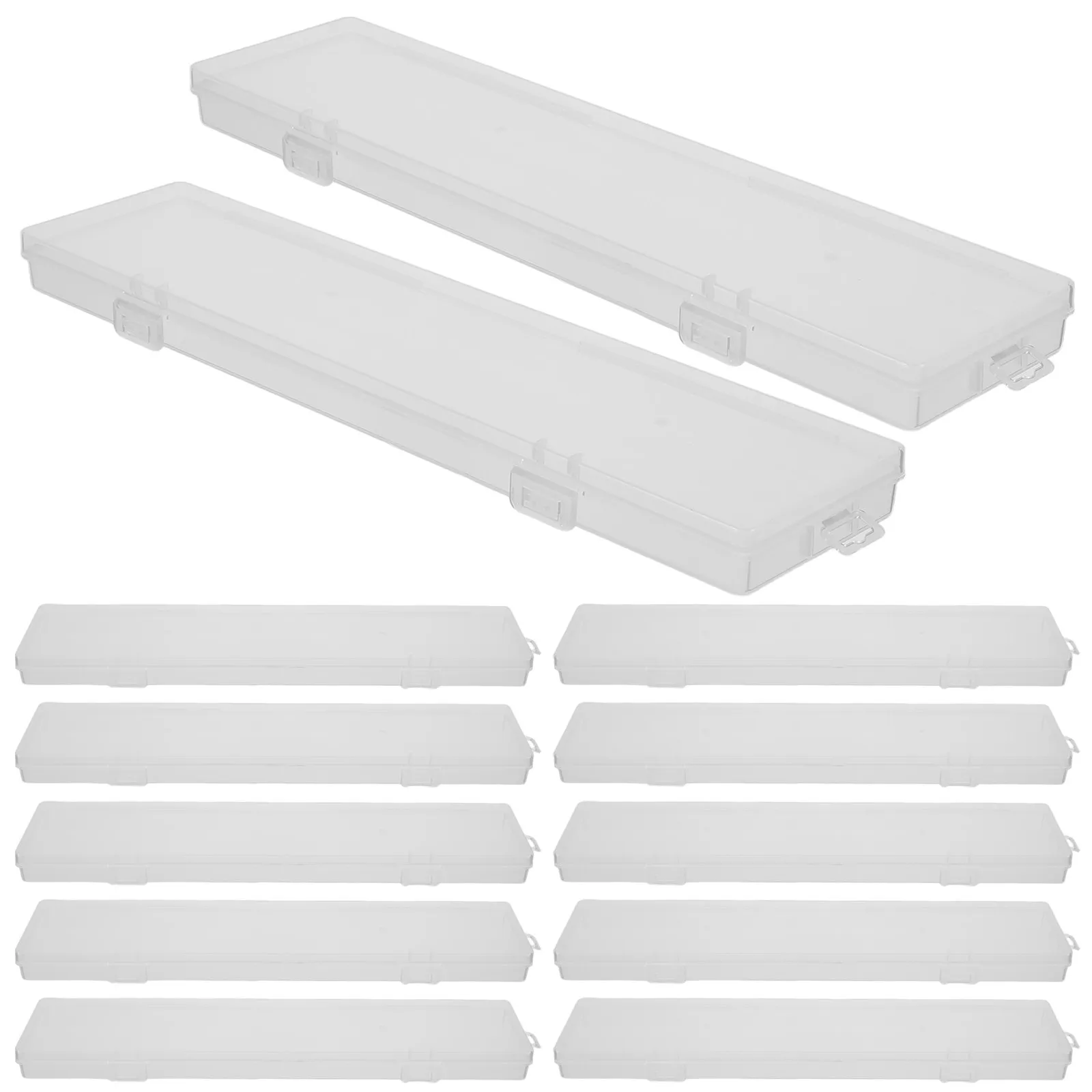 12Pcs Transparent Chopstick Storage Box Portable Dustproof Flatware Container Tableware Organizer for Work Picnic Camping