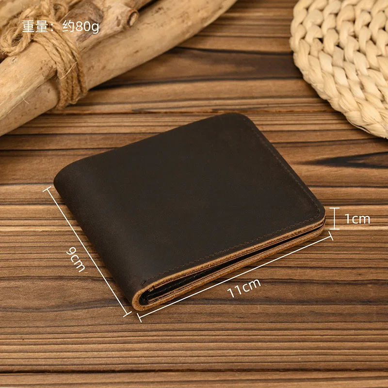 

Genuine Leather Men's Wallet Ttop Layer Cowhide Business Casual Passport Bag Large Capacity Multi-function Wallet