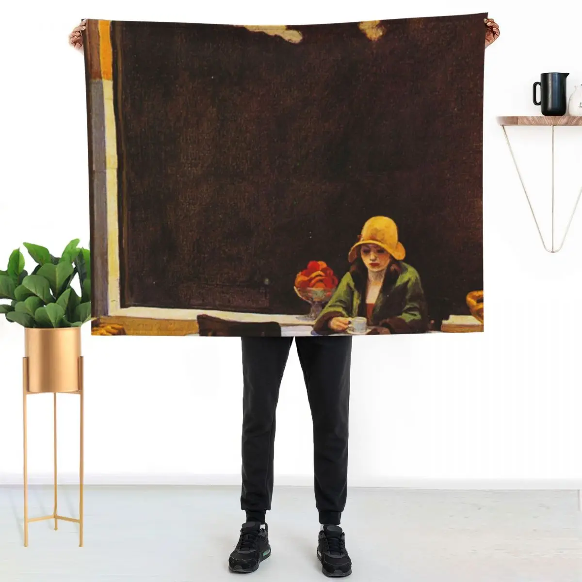 Vintage Edward Hopper Automat Throw Blanket Beach Luxury Brand Luxury Loose Luxury St christmas decoration Blankets