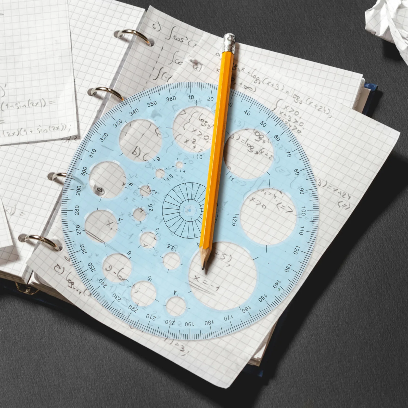 

3Pcs Geometry Protractors Clear Engraved 360 Degree Circle Measuring Rulers for School Office Drafting Math Precision Tools