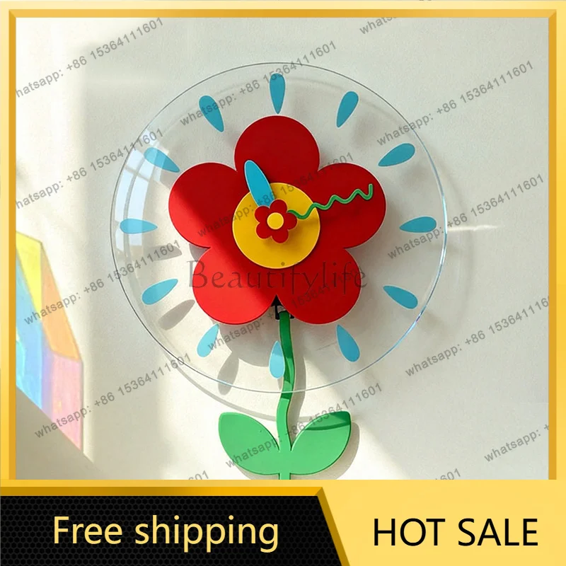 XX.Cartoon Fashion Wall Watch Simple Creative Silent Design Aesthetic Cute Wall Clocks Modern Living Room Horloge Home Decoratio