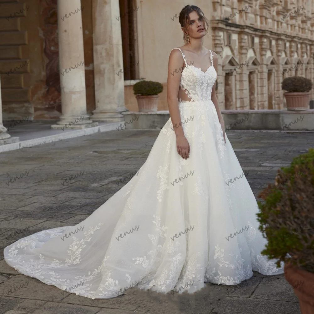 Elegant Wedding Dresses A Line Bridal Gowns Floor Length Robes Sleeveless Backless Graceful Vestidos De Novia Customized 2025