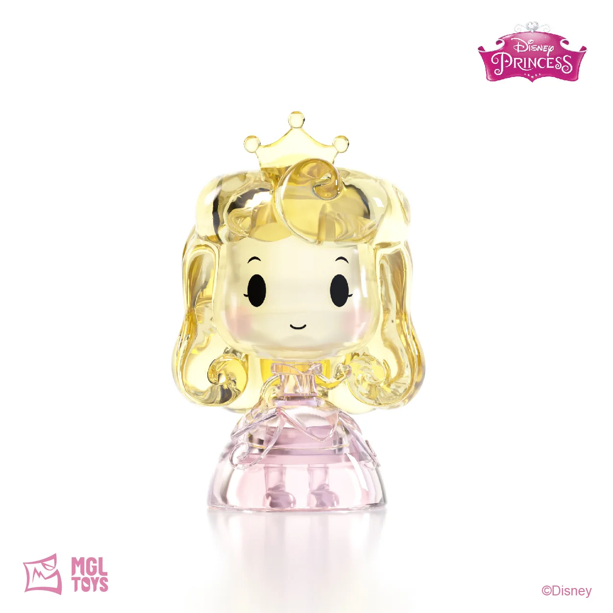 Original Disney Princess Crystal Figurine Blind Box, Mgl Trendy Toy, Buildable Desktop Decoration, Collectible Cute Doll