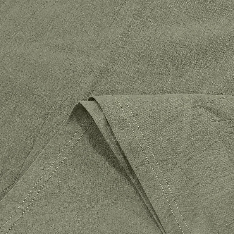 Hochwertiges Leinen-Poloshirt mit kurzen Ärmeln für Herren, lässig, locker, bequem, Sommer-T-Shirt mit Knopfverschluss und Umlegekragen. – Detail 15