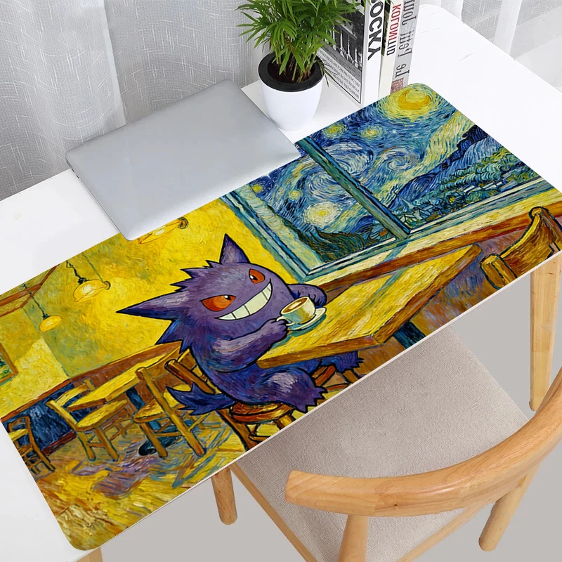 

Mouse Pad Gamer PC Computer HD Print Desk mat Keyboard Anime Gaming Office Laptop Accessories xxl Pokemon Gengar Mousepad Carpet
