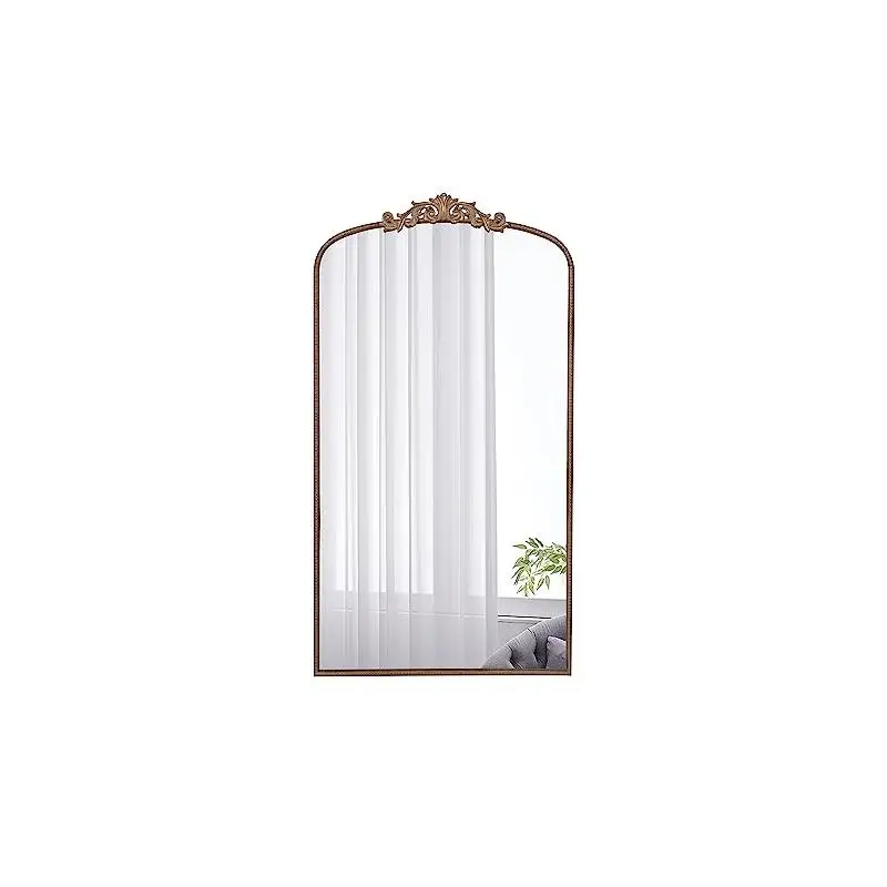 

66x36 Full Length Arched Mirror - Gold Decorative Large Mirror for Wall or Leaning in Living Room