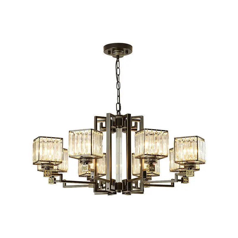 

New Chinese style living room chandelier, dining room bedroom hotel clubhouse style exhibition hall crystal